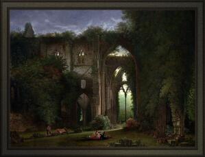 Sketching the Ruins of Tintern Abbey by Samuel Colman